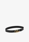 Chloé Iconic Leather Belt Adjustable Length In Black