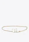 Chloé Iconic Logo Lettering Chain Belt In Gold