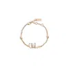 CHLOÉ CHLOÉ ICONIC LOGO PLAQUE BRACELET