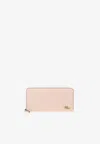 Chloé Iconic Logo Zip-around Leather Wallet In Pink