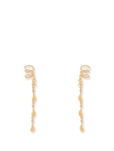 Chloé Iconic Metal Earrings In Gold