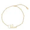 Chloé Logo-lettering Pendant Necklace In Gold