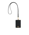 Chloé Iconic Pass Holder In Grained Leather In Black