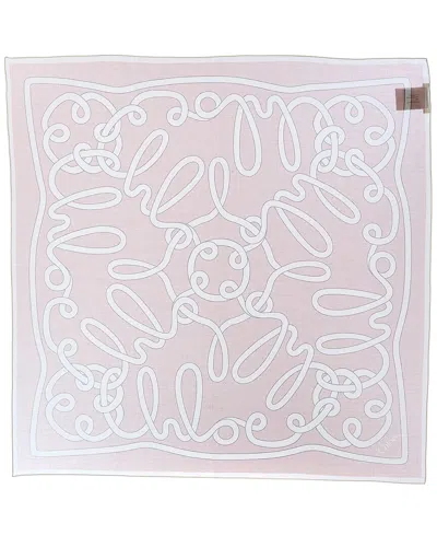 Chloé Iconic Print Silk-blend Scarf In Pink