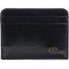 Chloé Iconic Shiny Leather Card Case In 001 Black