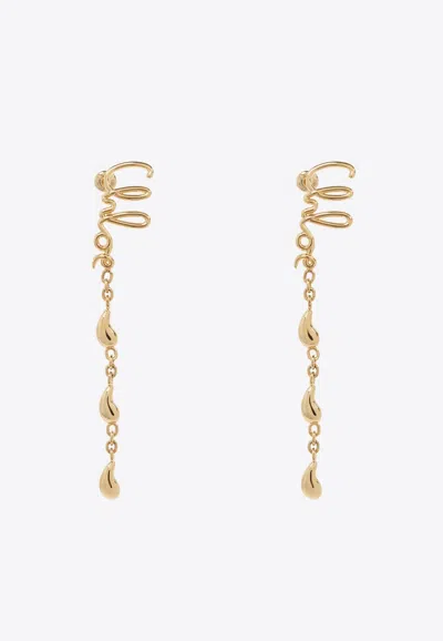 CHLOÉ ICONIC SIGNATURE DANGLING EARRINGS