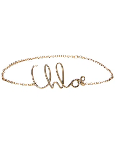 Chloé Iconic Small Brass Belt In Gold