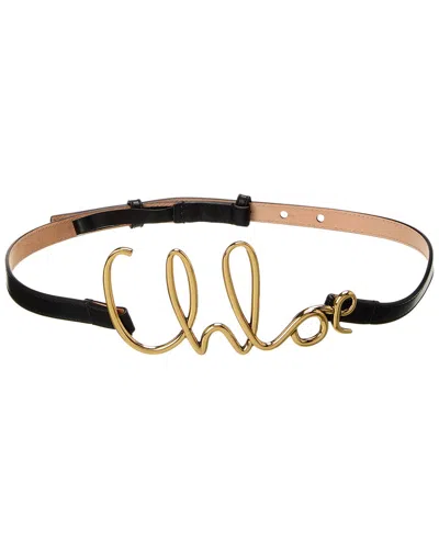 CHLOÉ CHLOÉ ICONIC SMALL LEATHER BELT