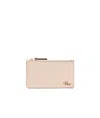 Chloé Iconic Logo Zip-around Leather Wallet In Nude