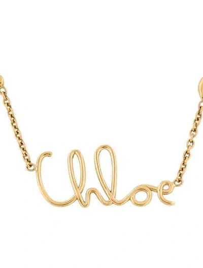 Pre-owned Chloé ' Iconic' Station Necklace, 16.5" In Multi