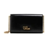 Chloé Leather Clutch With Removable Chain Strap In Black