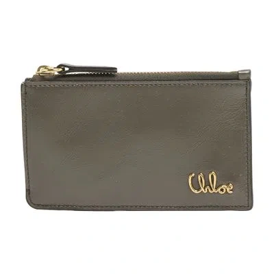 Chloé Iconic Wallet In Grey