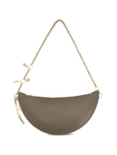 Chloé Calf Leather Bos Taurus Shoulder Bag Chain In Neutral