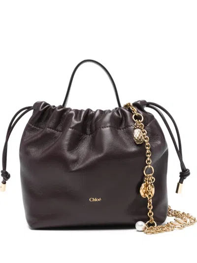 Chloé Icons Chain-strap Clutch Mini Bag In Purple