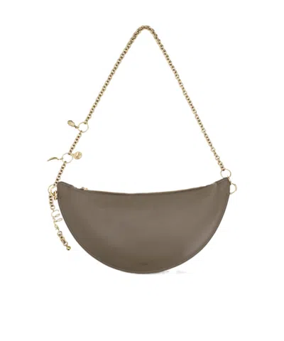 Chloé Icons Charm Detailed Shoulder Bag In Burgundy