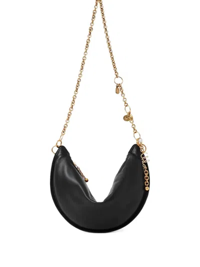 Chloé Icons Crescent Chain Shoulder Bag In Black
