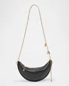 Chloé Icons Crescent-shaped Chain Shoulder Bag In Black