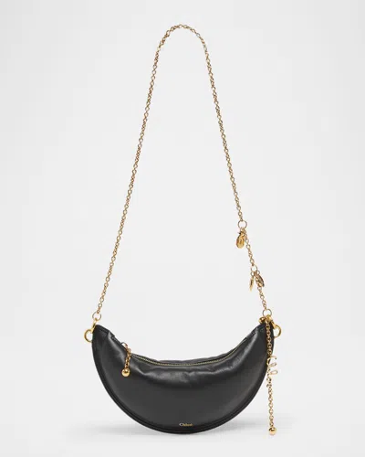 CHLOÉ ICONS CURVED SHOULDER BAG IN LEATHER
