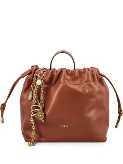 Chloé Icons Drawstring Bucket Bag In Brown