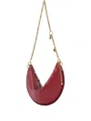 Chloé Chlo Halfmoon Leather Shoulder Bag In Red