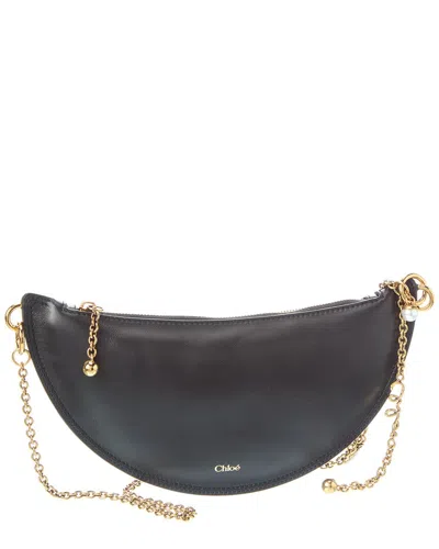 Chloé Icons Mini Leather Hobo Bag In Black
