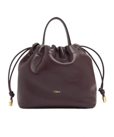 Chloé Icons Nappa Leather Top Handle Bag In Black