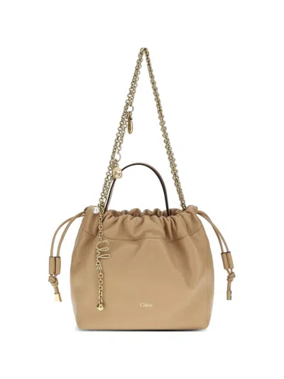 Chloé " Icons" Satchel Bag In Brown