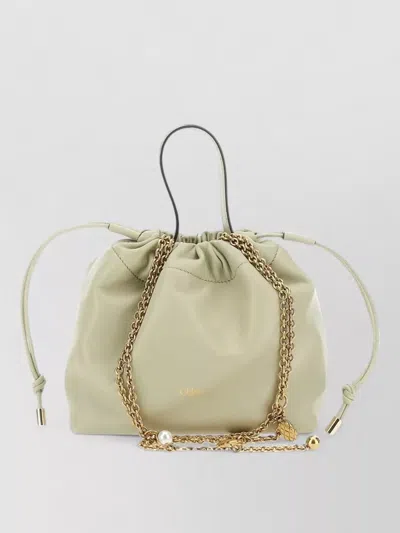 Chloé Icons Shoulder Bag Chain Strap In Green