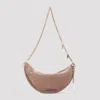Chloé Crescent-shaped Shoulder Bag In Soft Suede Calf Leather In Pink