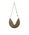 Chloé Crescent Chain Shoulder Bag In Green