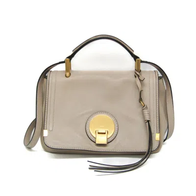 Pre-owned Chloé Indy Grey Leather Shoulder Bag ()