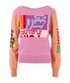 Chloé Intarsia-knit Colour-block Jumper In Pink