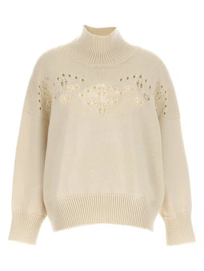 Chloé Generous Turtleneck Knit In Cream