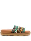 Chloé Interwoven-strap Design Slides In Brown