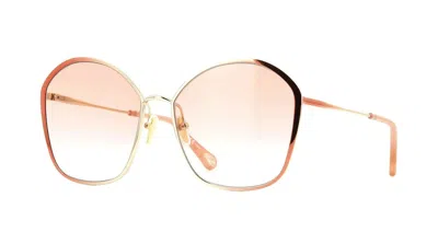 Pre-owned Chloé Irene Ch0015s Pink/orange Shaded (004) Sunglasses