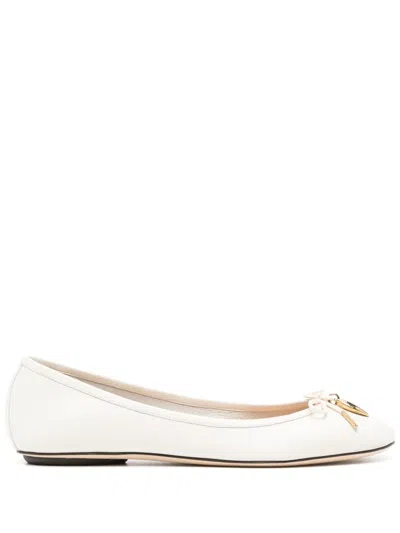 Chloé Womens Bone Iris Ballerina Leather Flats Eur 39 / 6 Uk