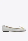 Chloé Iris Bow-embellished Ballet Flats In White
