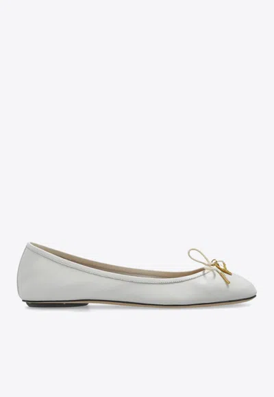 CHLOÉ IRIS BOW-EMBELLISHED BALLET FLATS