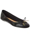 Chloé Bow Detail Round Toe Flat Sole Ballerina Shoes In Black
