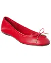 Chloé Chloe Iris Leather Ballerina Flat In Red