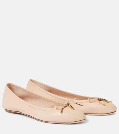 CHLOÉ CHLOÉ IRIS LEATHER BALLET FLATS