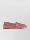 Chloé Antiqued Pink Crochet Isla Espadrilles In Pink