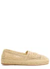 Chloé Womens Chloe Isla Logo-embossed Crochet Espadrilles In Brown