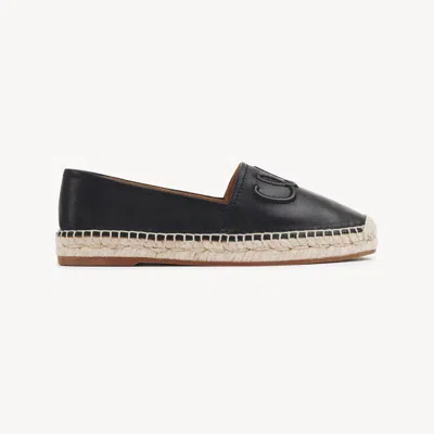 Chloé Isla Espadrilles In Black Leather