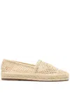 Chloé Womens Chloe Isla Logo-embossed Crochet Espadrilles In Neutrals