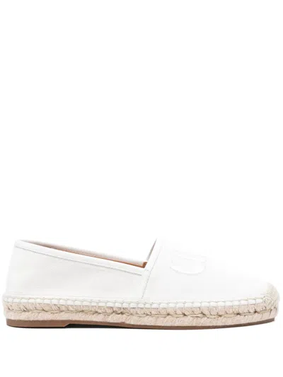 Chloé Piia Flat Leather Espadrille In Beige