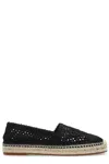 Chloé Isla Logo Embroidered Crochet Espadrilles