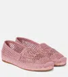 Chloé Antiqued Pink Crochet Isla Espadrilles In Pink