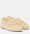 Chloé Womens Chloe Isla Logo-embossed Crochet Espadrilles In Beige