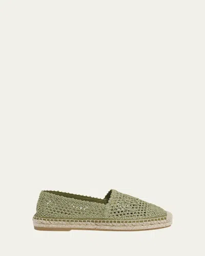 Chloé Isla Logo Crochet Knit Espadrilles